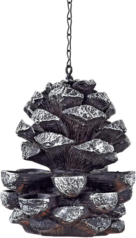 Amazon Com Gift Craft Pinecone Shaped Brown Silver 7 X 9 Inch