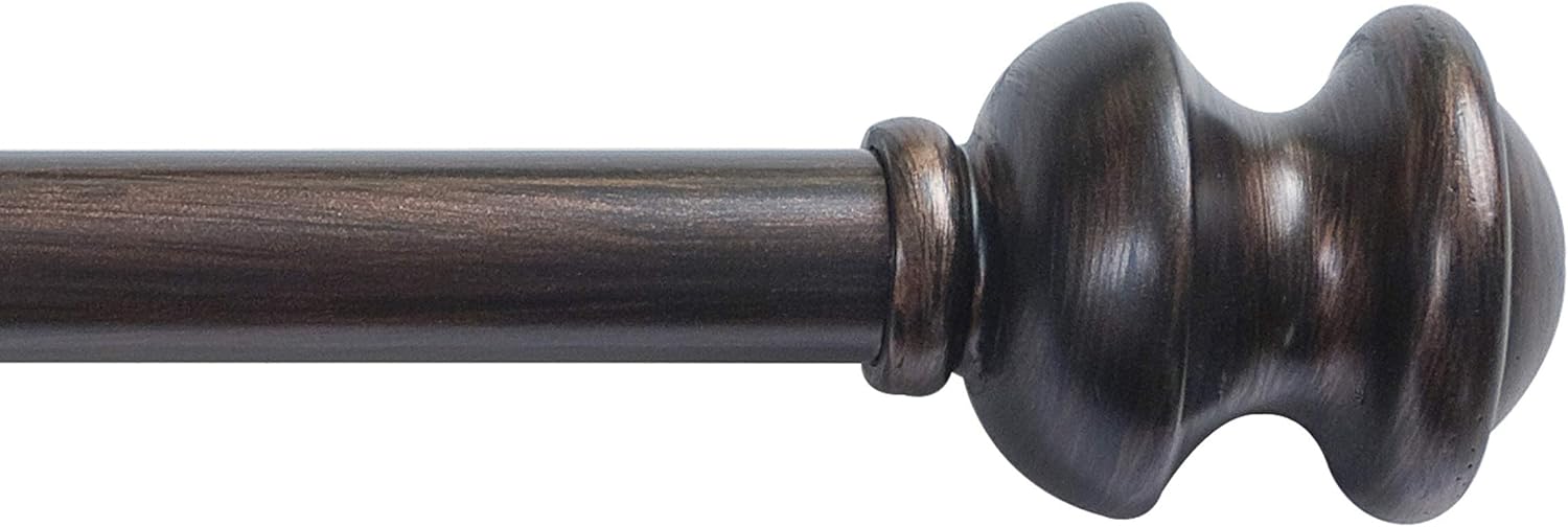 Kenney Kendall Standard Decorative Window Curtain Rod, 28-48", Brushed Nickel: Home & Kitchen