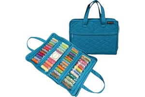 Yazzii 100 Spool Thread Organizer - Thread Holder Organizer - Portable Thread Storage Bag Aqua