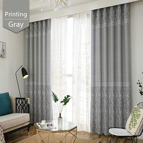 Aicl Super Soft Curtain Blackout Darkening Window Printing
