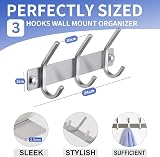GlazieVault Stainless Steel Coat Hooks Wall Mounted Pack 2 view 3
