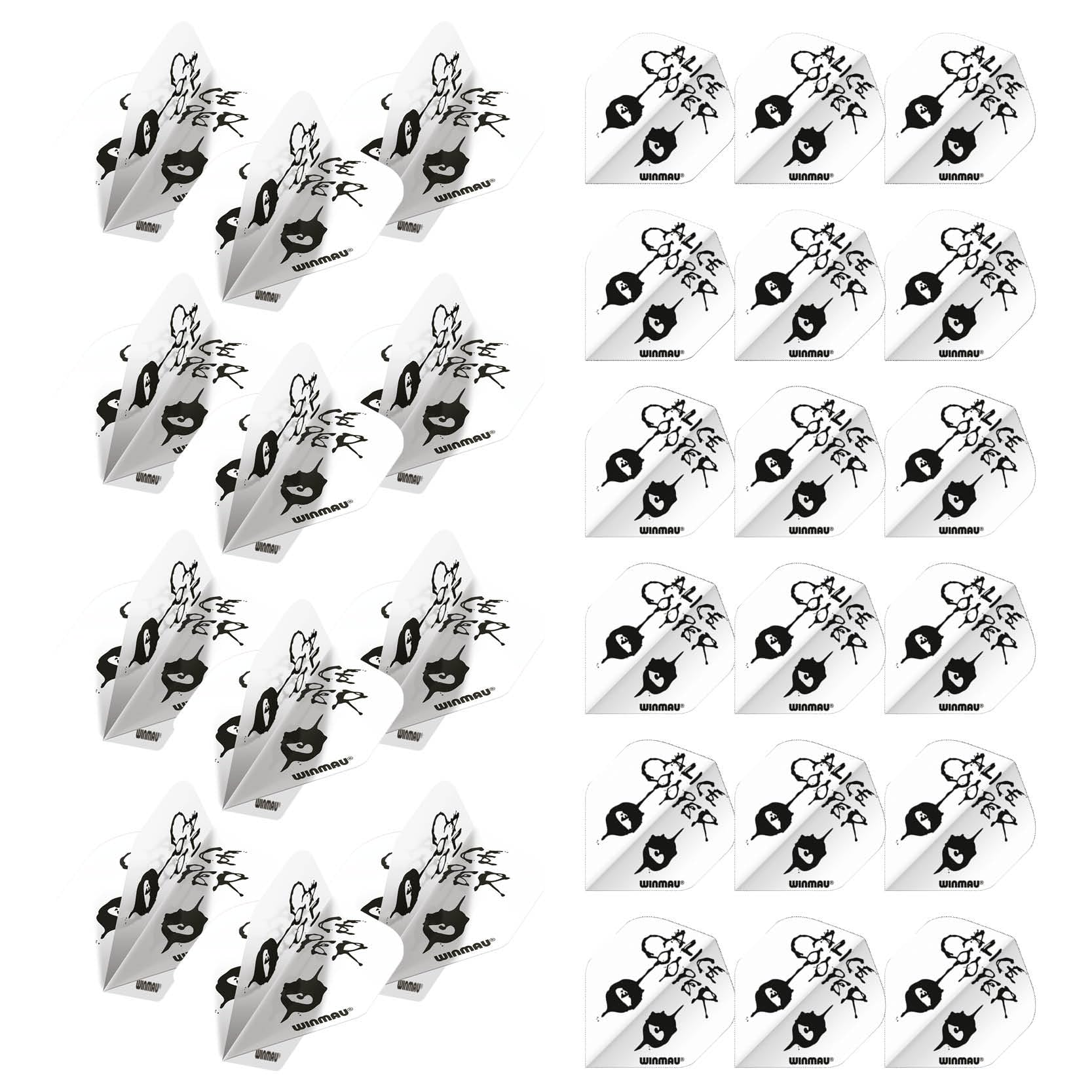 WINMAU Rock Legends Dart Flights - 10 Sets Per Pack (Total 30 Dart Flights) Available in Varying Designs (Alice Cooper, Eyes)