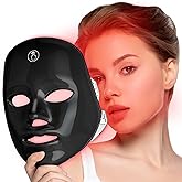 SUERBEATY Red Light Mask For Face, 7-1 Colors Red Light Face Mask, Facial Skincare At Home, Cordless, Portable and Rechargeable,Black