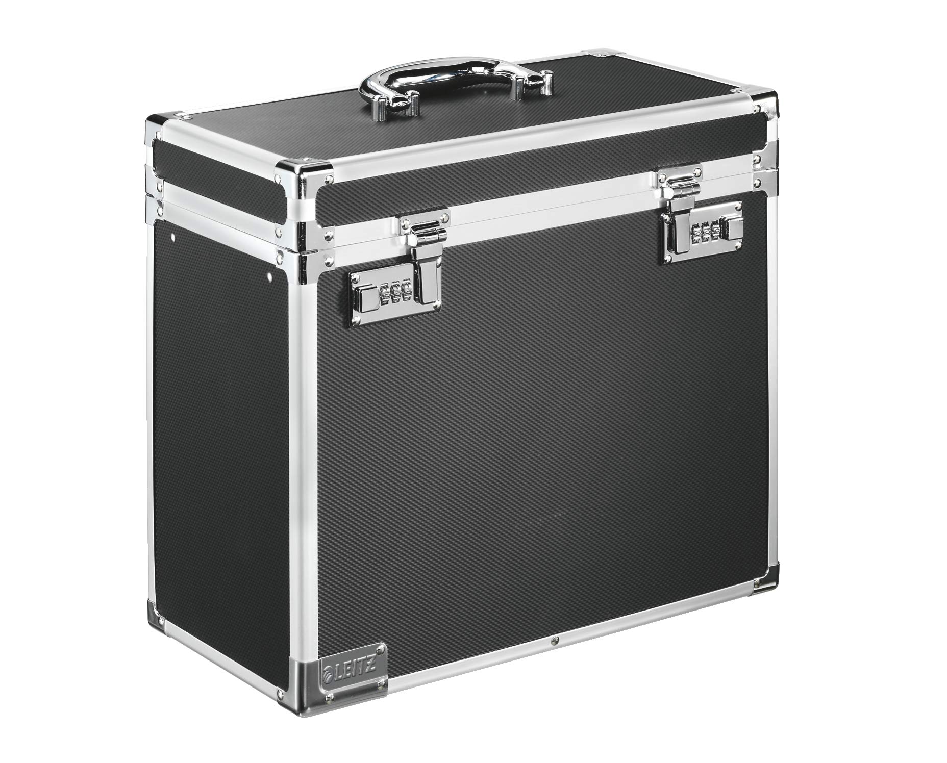 Leitz A4 67160095 Lockable Personal Mobile Filing Case - Black/Chrome — image 1
