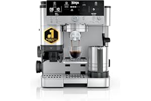 Ninja Luxe Café 3-in-1 Espresso, Drip Coffee and Cold Brew Machine | Intergrated Coffee Grinder, Milk Frother, Assisted Tamper & Built-In Espresso Accessory Storage | Stainless Steel | ES601