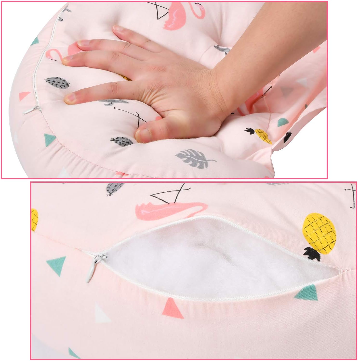 Pregnancy Pillow, Side Sleeper Maternity Belly Support Pillows Double Wedge for Both Bump and Back Best Pregnant Mom Gift: Kitchen & Dining