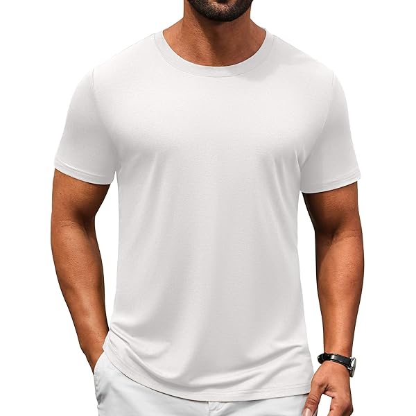 7011 - Camiseta Camisa De Manga Corta Para Hombre, Cuello Redondo