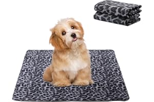 Tikaton Washable Pee Pads for Dogs,2 Pack Reusable Puppy Pads,Super Absorbent Dog Pee Pads Washable, Non-Slip Washable Puppy Pads，Unique Black Leopard Printing Reusable Pee Pads for Dogs - 18"x 24"