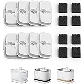 PETLIBRO Replacement Filters for Dockstream Cat Water Fountain PLWF106/PLWF116/PLWF115/PLWF105/PLWF005, 4 Months Set of Replacement Filters for Ultra Quiet Cat Fountain, 8 Count for Pet Water Fountain