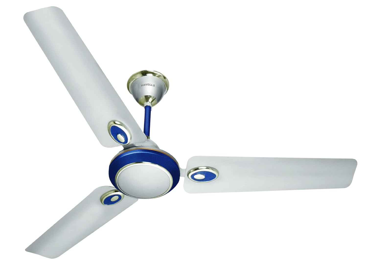 Buy Havells Fusion 900mm Ceiling Fan (Silver and Blue) Online at Low
