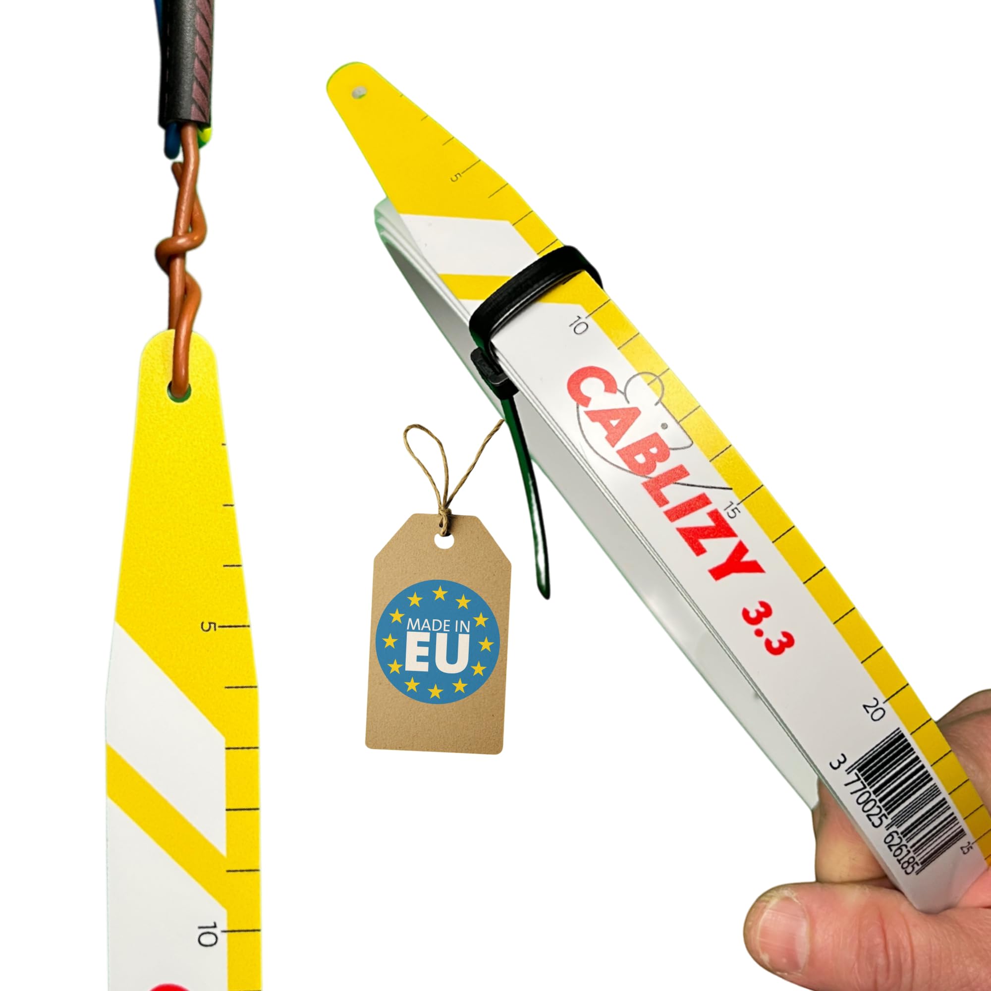 Cablizy Kabeleinziehhilfe 3m | Flexibles Kabel Einziehband für Elektriker & Handwerker | Werkzeug für Kabeldurchzug in Leerrohren, Decken, Wänden & engen Bereichen