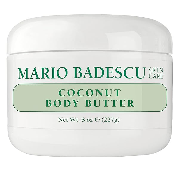 MARIO BADESCU COCONUT BODY BUTTER FOR ALL SKIN TYPES | BODY MOISTURIZER FOR SMOOTH AND RADIANT SKIN |FORMULATED WITH SHEA BUTTER| 8 OZ