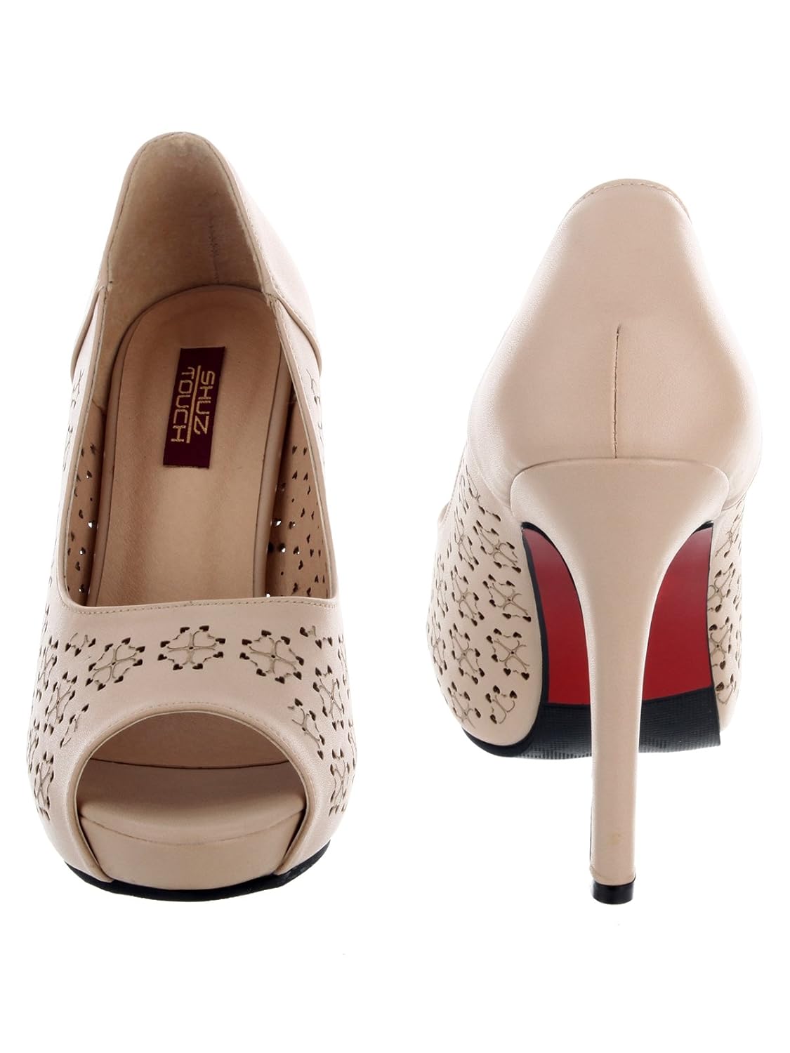 shuz touch beige pumps & peeptoes
