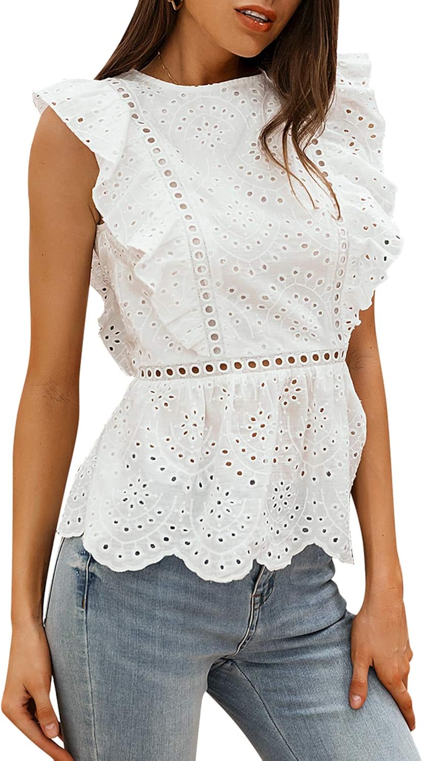 white peplum tank top