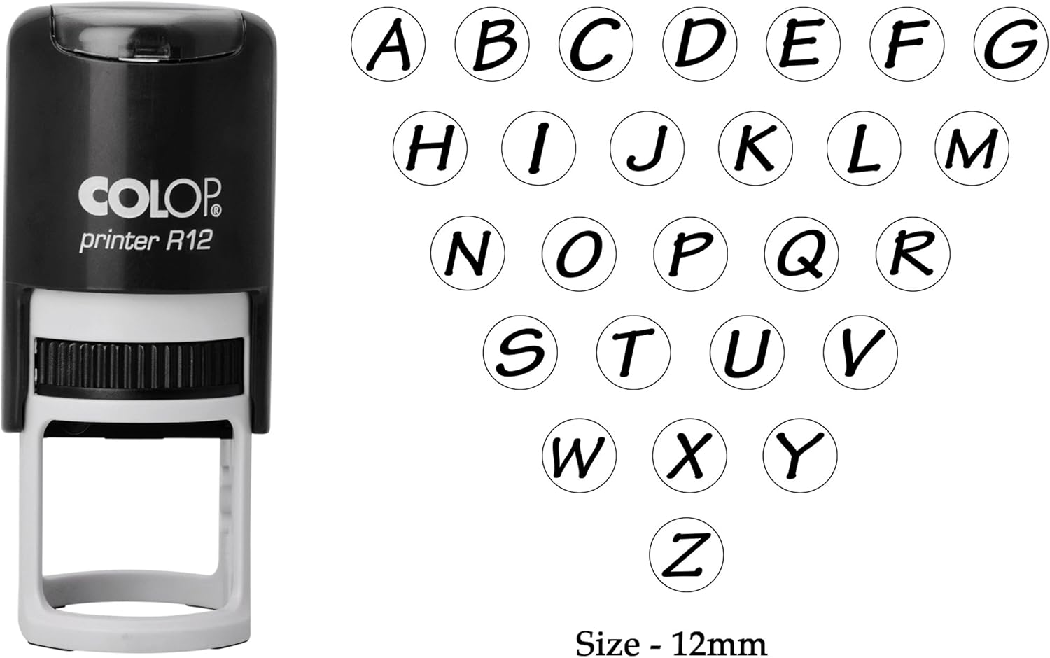 Amazon A To Zアルファベットスタンプ印刷プラスチッククリアオフィス使用印刷colop Self Inkingスタンプ S ブラック スタンプ 文房具 オフィス用品