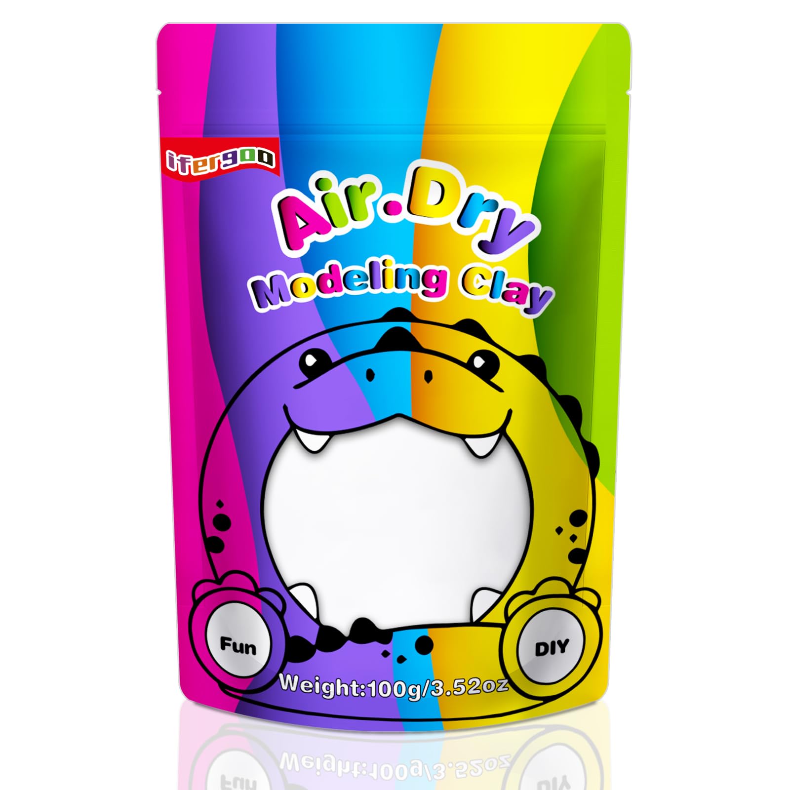 Photo 1 of **OPEN AND USED**iFergoo White Air Dry Clay, DIY Creative Modeling Clay for Kids, Super Light Magic Clay for Kids Age 3-12, Safe & Non-Toxic, School Art & Craft Project, Great Gift for Age 3-12 Boys & Girls