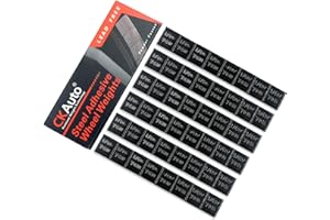 CKAuto 1/4oz, 48pcs, Black, Adhesive Stick on Wheel Weights, EasyPeel Type. Cars, Trucks, SUVs, Motorcycles, Low Profile, U.S