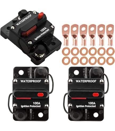 INLINE 30 AMP CIRCUIT BREAKER MANUAL RESET 12V 30A 4 6 8 AWG GAUGE - View #6