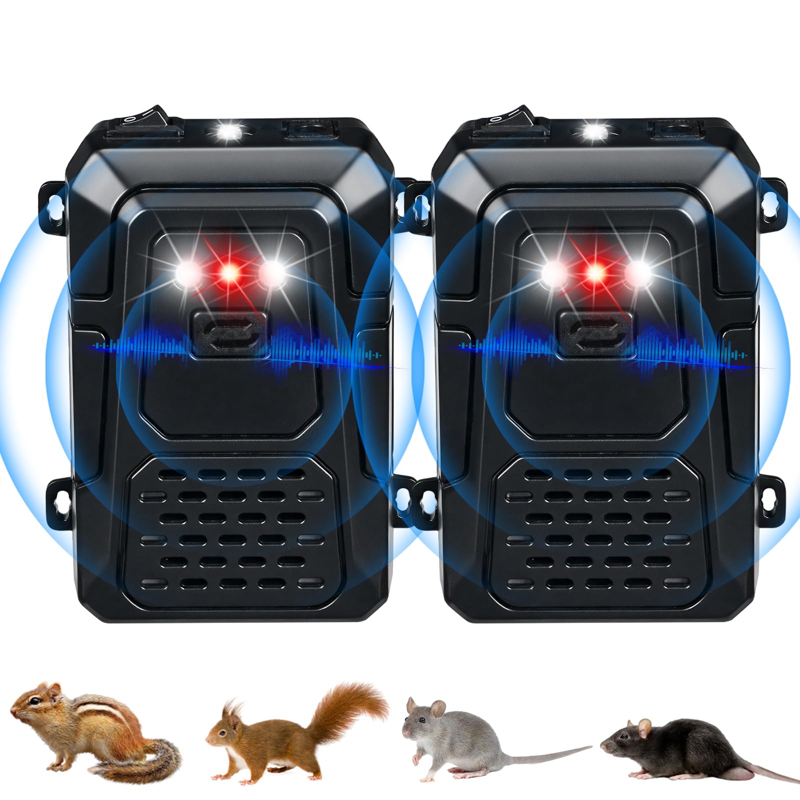 Photo 1 of Car Rodent Repellent Ultrasonic Battery Operated Rodent Deterrent Under Hood Animal Repeller,Rat Deterrent for Car Engine,Rat Repellent for Car, Keeps Mice Squirrels Away from Vehicles Garages