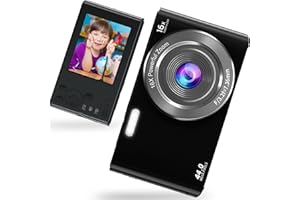 Saneen Digital Camera, FHD 4K Cameras for Photography, 44MP Kids Camera Compact Point and Shoot Camera Small Camera for Kids with 32GB SD Card,Flash, 16X Digital Zoom-Black