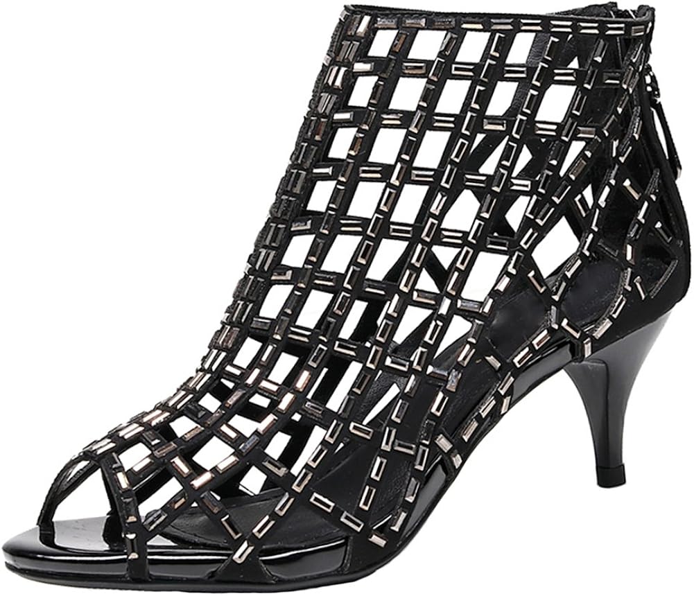 rhinestone ankle booties