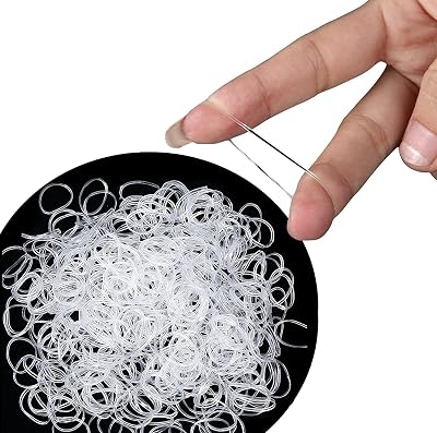 Cosy Companions 240x Small Clear Hair Bands 30mm x 2mm Elastic Ties