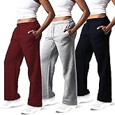 Common Stitch 3 Pack Sweatpants Women, Wide Leg Womens Sweatpants, Workout - Yoga Pants (Available in Plus)