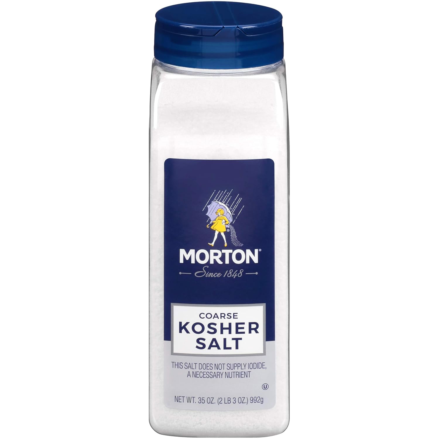 Morton Kosher Salt, Coarse, 35 Ounce