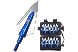 Flying Swifts Hunting Broadheads 12PK Cutting Blade Archery Broadhead 100or125 Grain Screw-in Arrow Heads Arrow Tips Compatible with Traditional Bows and Compound Bow