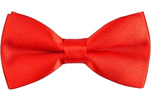 Alizeal Solid Banded Adjustable Length Pre-tied Boy's Bow Tie