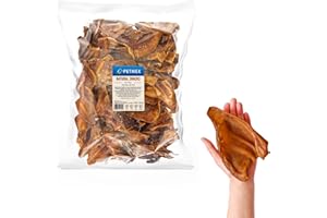PETMEX COMPANY Healthy Whole Pig Ears (100 Count) | Natural Dog Treats | Rawhide Alternative Pigs Ears For Dogs | Single Ingredient Pig Ears Dogs Chews | Gnaws Pig Ears Chews | Healthy Treats For Dogs