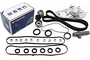 WQ W&Q AUTO PARTS Timing Belt Kit Water Pump w/Tensioner Gaskets Grommets Fit 1998 1999 2000 2001 2002 2003 2004 For Honda Odyssey/Pilot For Acura CL/MDX/TL 3.0L 3.2L 3.5L