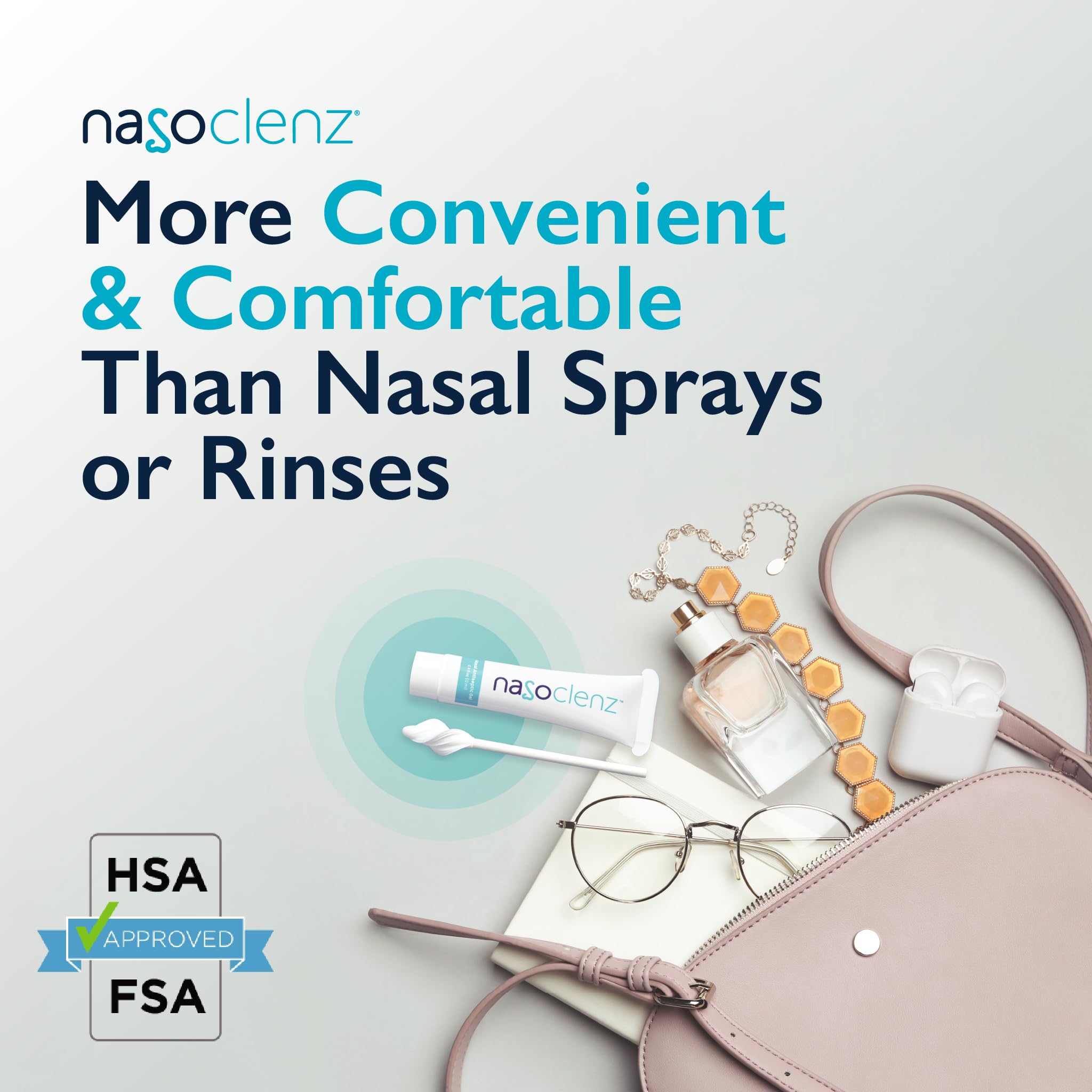 Nasal Cleansing Kit – Gentle Wand & Nasal Antiseptic Gel, Nose Cleaner and Nasal Moisturizer for Dry Nose & Sinus Relief (Unscented 4 Count, up to 50 uses)