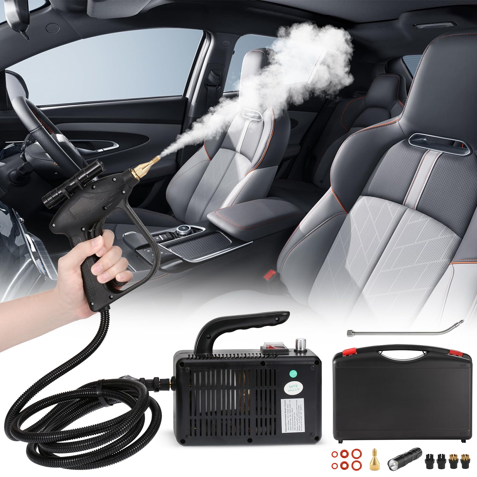 Photo 1 of BEAMNOVA High Pressure Handheld Steam Cleaner Cleaning Car Steamer for Auto Detailing Portable Electric Steam Machine Home Use Kitchen Floors