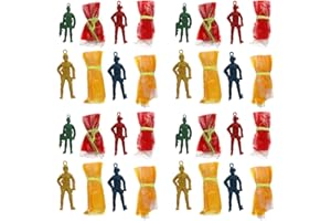 Toyvian 30 Pcs Parachute Soldiers Toys, Large Assortment Mini Parachute Toy Soldiers - Outdoor Throwing Playset for Kids Boys