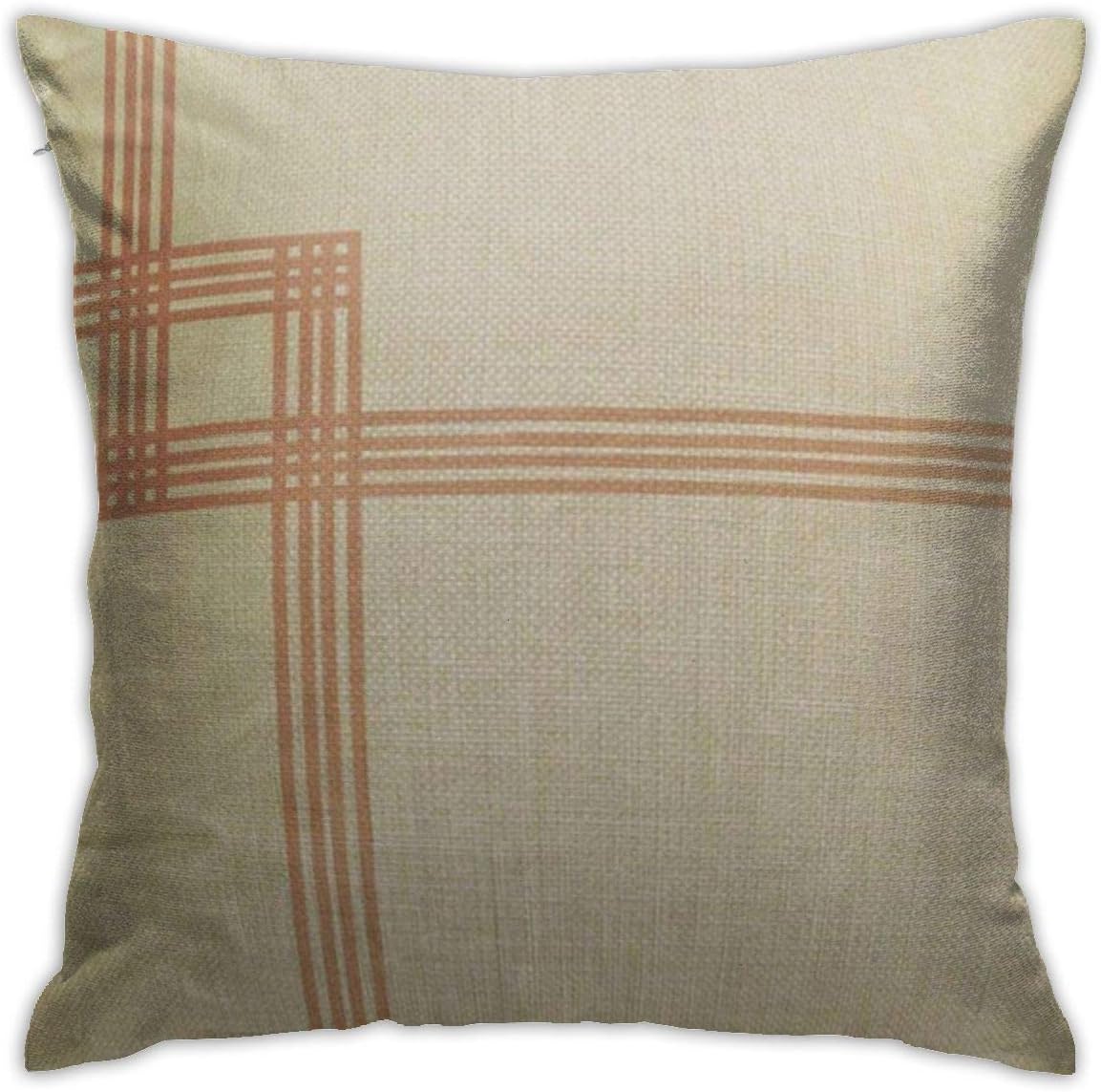 BJfuda Throw Pillow Covers 18x18 Inches,Square Decorative Throw Pillow Cases for Sofa Bedroom Car Frank Geometric Lloyd Wright Bold Rectangles Showplace