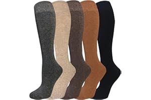 HayFeel Warm Knee High Socks for Women-Thermal Cotton Cushioned Socks For Hiking,Work,Skiing,Gifts