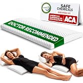 ComfiLife Lumbar Support Pillow for Sleeping Memory Foam Pillow for Back Pain Relief - Side, Back and Stomach Sleepers- Triangle Wedge Pillow - Bed Rest Pillow - Medium-Soft (White, Standard)