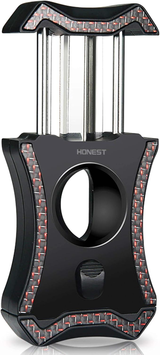 Luxury VCut Cigar Cutter Metal Spring Scissors Double