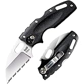Cold Steel Tuff Lite 2.5" AUS8A Sheepsfoot Razor-Sharp Serrated Blade 3.5" Griv-Ex Handle Everyday Carry Pocket Folding Knife
