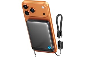 INIU Magsafe Power Bank, Slimmest 10000mAh Qi2 Certified 15W Magnetic Portable Charger, 45W Fast Charging with Built-in USB-C