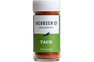 Jacobsen Salt Co. Taco Seasoning – Sea Salt Soy-Free, Non-GMO, Gourmet Seasonings and Spices for Cooking, Made in USA, Real Salt Flakes – 2.3oz