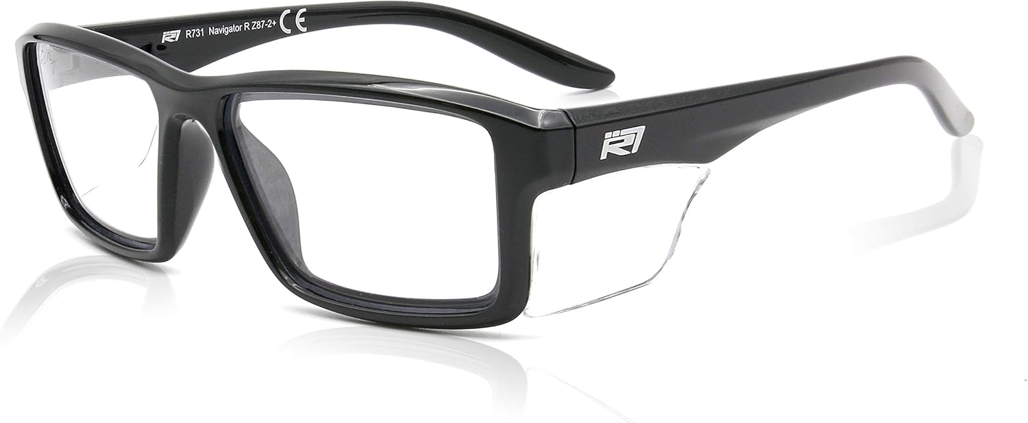 Safety Glasses ANSI Z87.2 Clear with Integrated Side