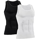 Men's Compression Shirt Slimming Body Shaper Vest Tank Tops Workout Abs Abdomen Undershirts