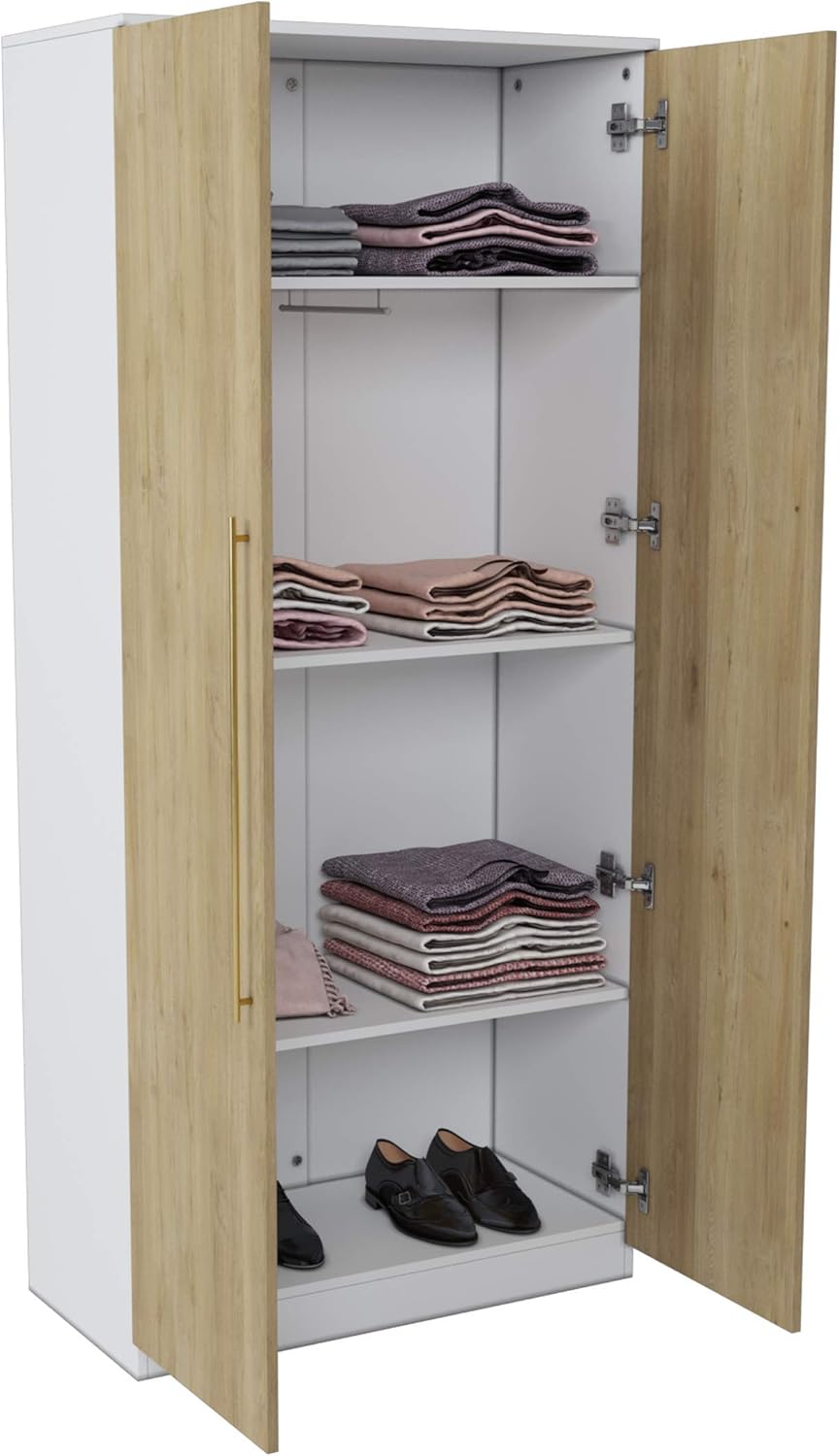 prepac shoe cubbie cabinet white on Amazon Com Modena Storage Cabinet And Armoire Cabinet Storage With Customizable Or Detachable Shelf Beige Oak White Kitchen Dining