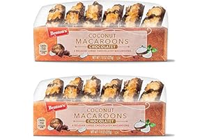 Belgian Coconut Macaroons Jumbo Soft Macaroons 2.5 inches - Imported from Belgium. Each box contains 6 macaroons (Chocolate) 2 count