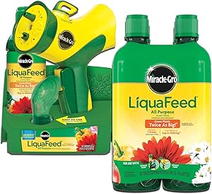 Miracle-Gro LiquaFeed All Purpose Plant Food Advance Starter Kit and Refills Bundle: One Feeder and Five Bottles