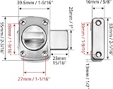 QWORK Stainless Steel Rotate Bolt Latch Lock for Gate Bathroom Door Silver view 6