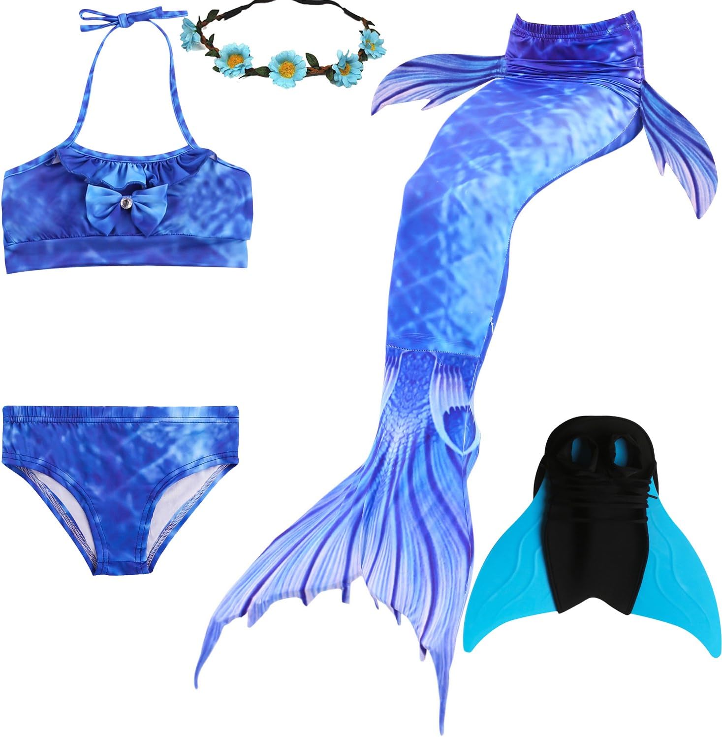 UniDesign Kids Mermaid Tail For Swimming With Monofin