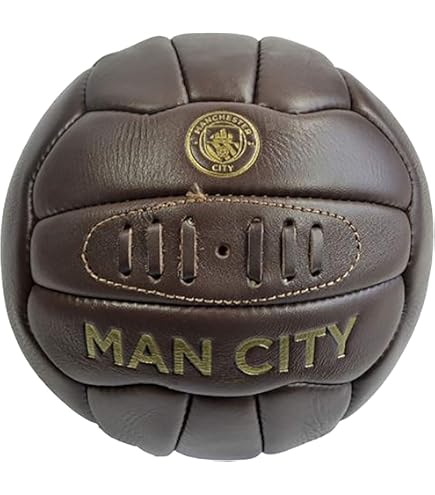 Ballon De Football Vintage 1950 - Cuir Véritable Cousu Main - Personnalisable Avec Prénom - Taille 5 - Collection
